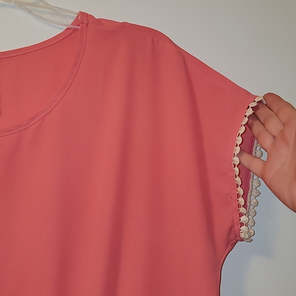 Coral Short Sleeve w/front tie - Picture 4 of 6